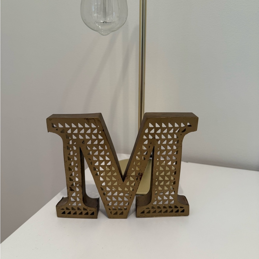 Gold Decorative Letter M